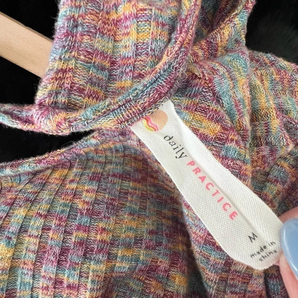 Anthropologie Daily Practice Open Backside Flouncy Pullover Sweater Space Dye - Picture 14 of 16